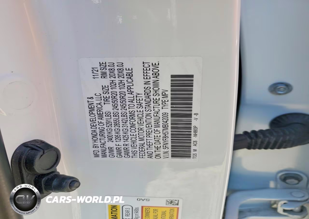 2021 Honda Passport Exl VIN:5FNYF8H57MB042009 - 12