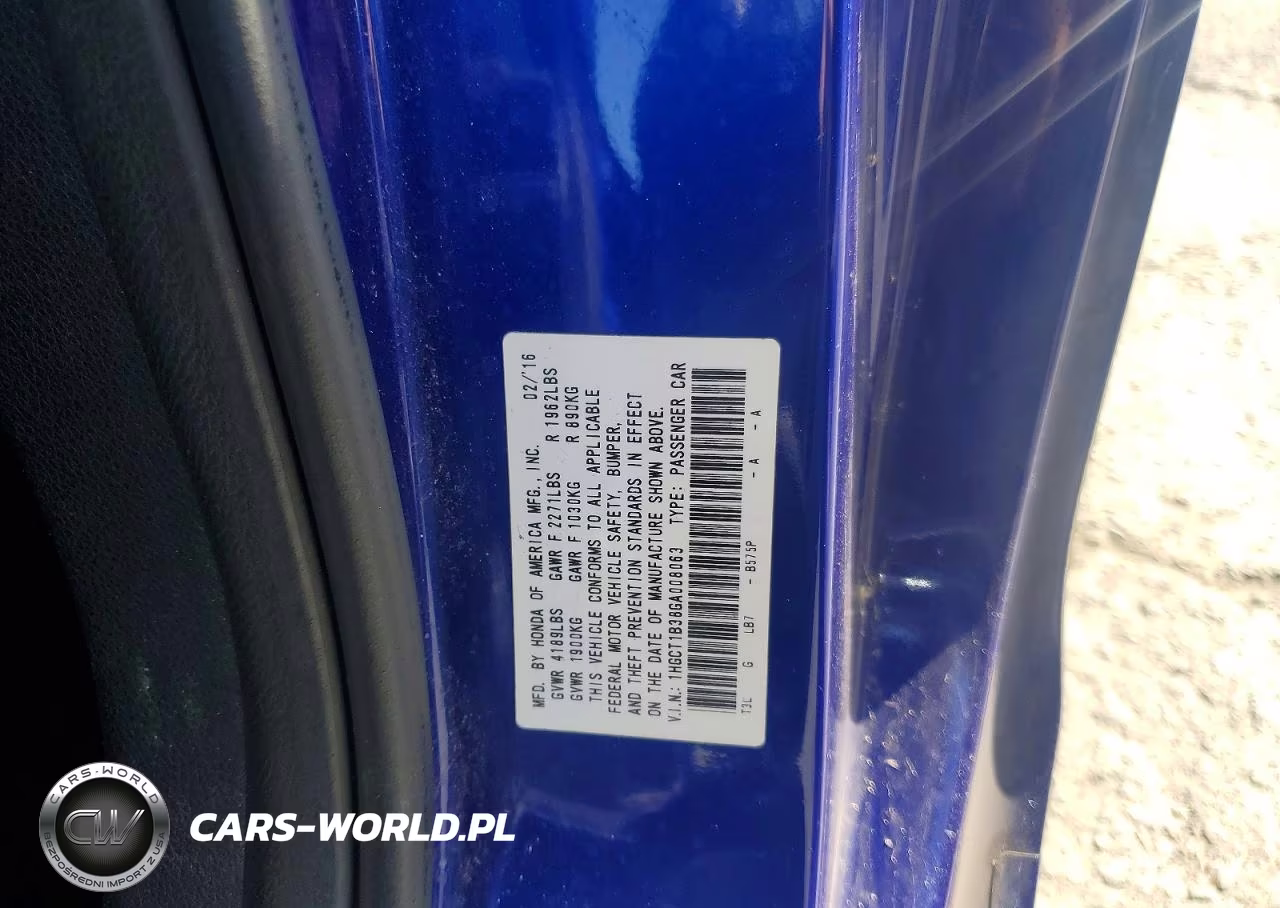 2016 Honda Accord Lx-S VIN:1HGCT1B38GA008063 - 12