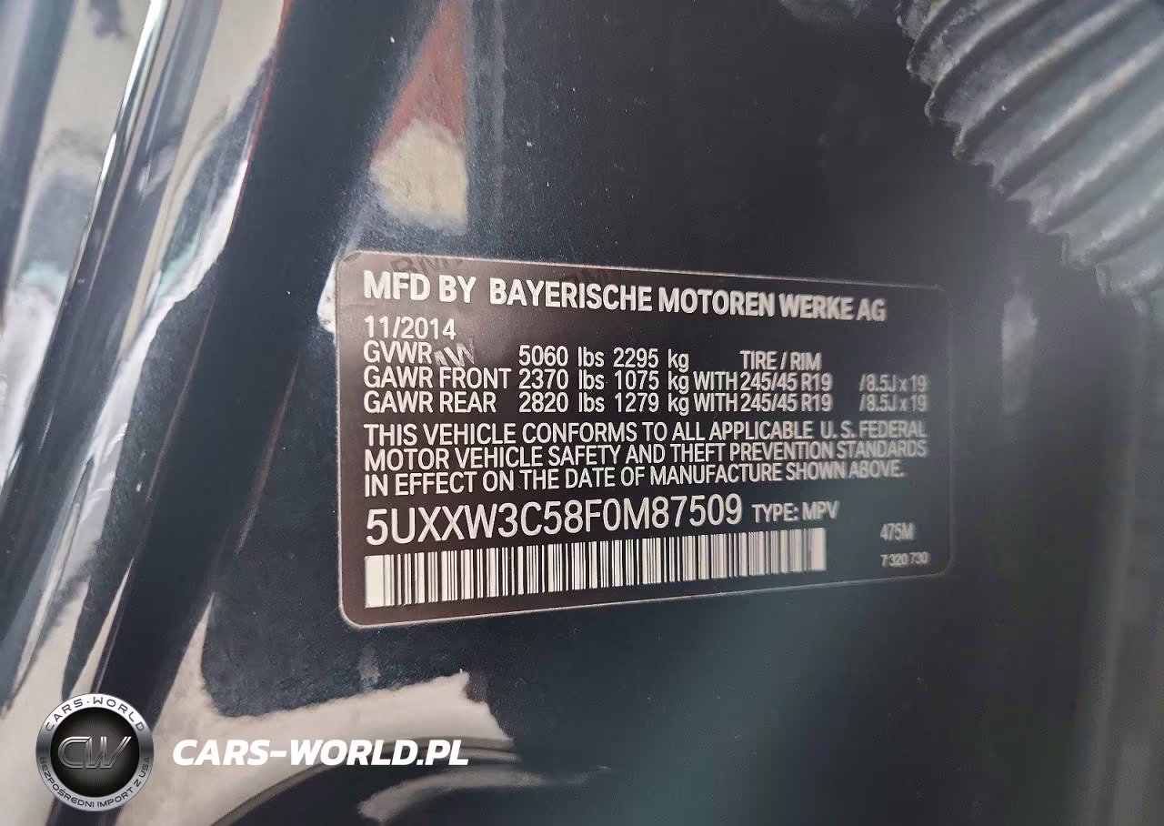 2015 BMW X4 xDrive28I VIN:5UXXW3C58F0M87509 - 14