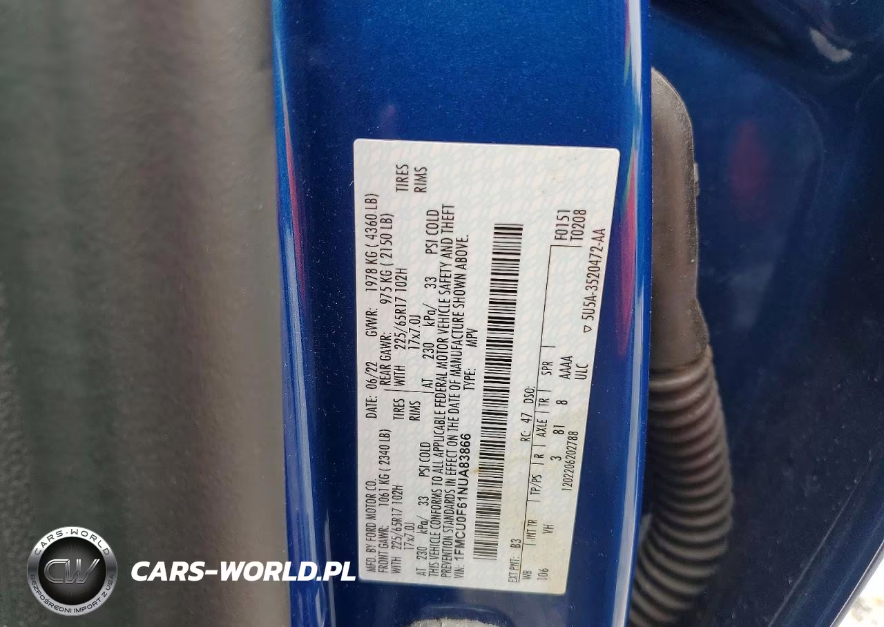 2022 Ford Escape S VIN:1FMCU0F61NUA83866 - 13