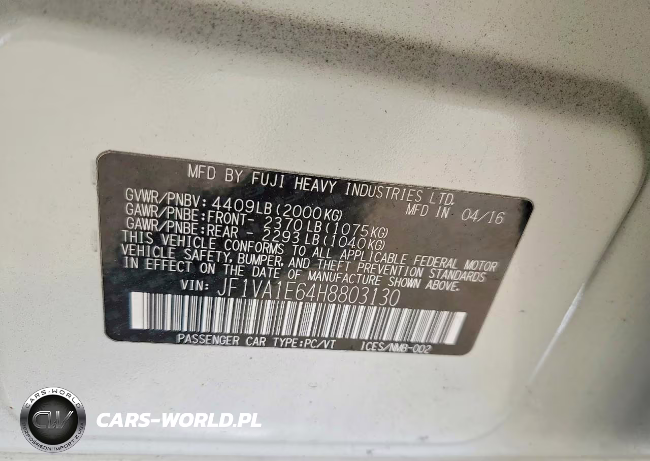 2017 Subaru Wrx Premium VIN:JF1VA1E64H8803130 - 12