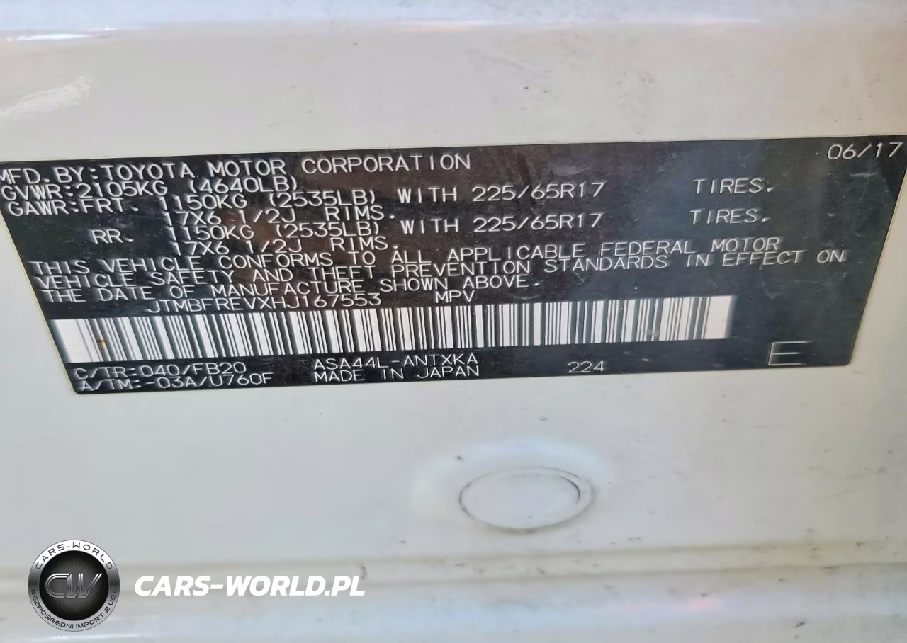 2017 Toyota Rav4 Le VIN:JTMBFREVXHJ167553 - 13