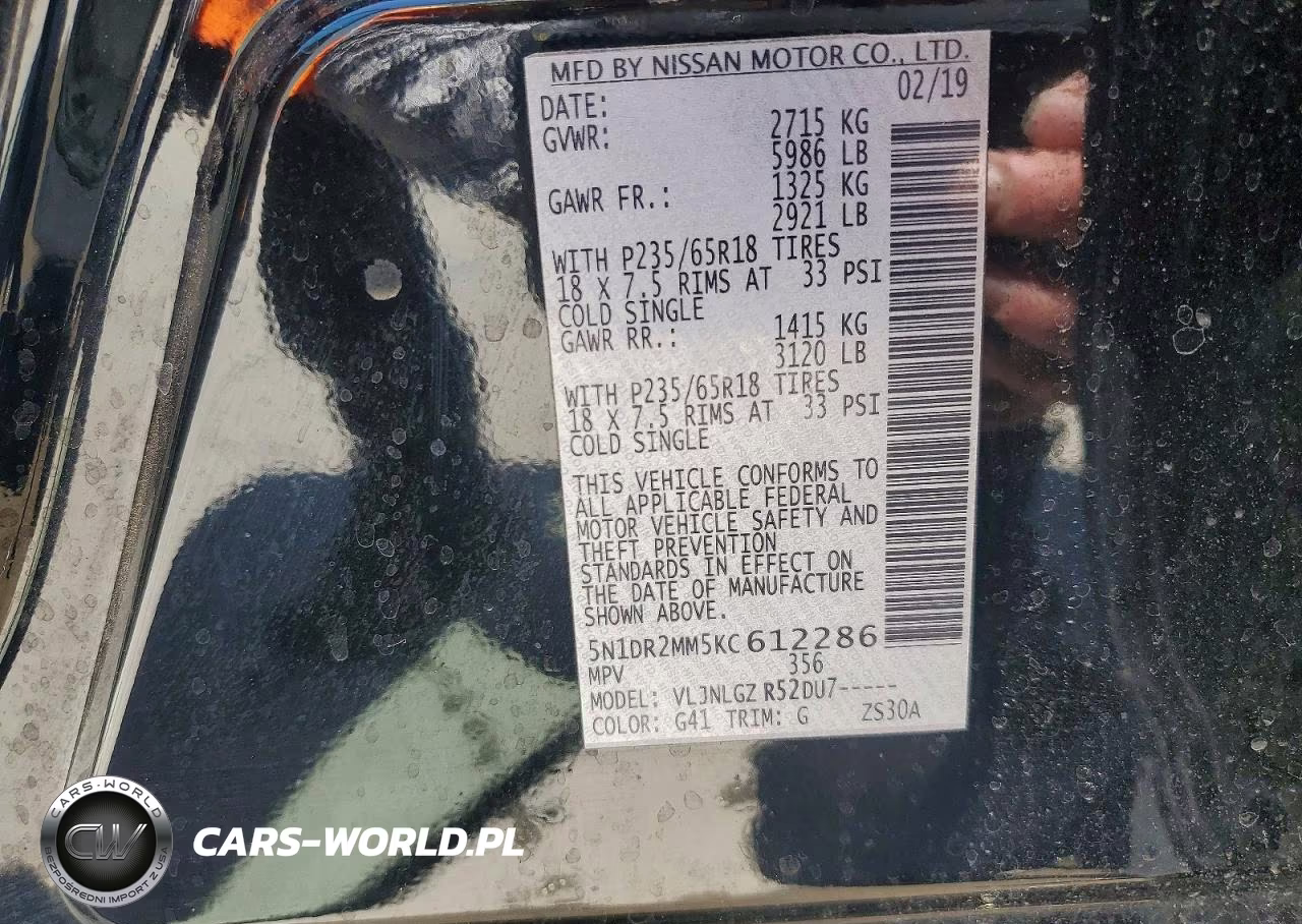2019 Nissan Pathfinder Sl VIN:5N1DR2MM5KC612286 - 14