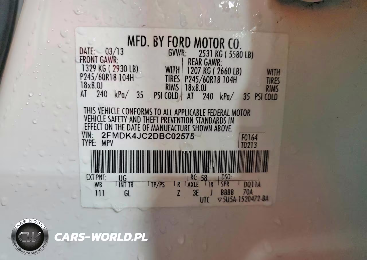 2013 Ford Edge Sel VIN:2FMDK4JC2DBC02575 - 13