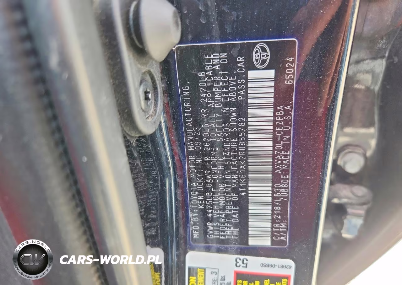 2024 Toyota Camry Xse VIN:4T1K61AK2RU855782 - 12