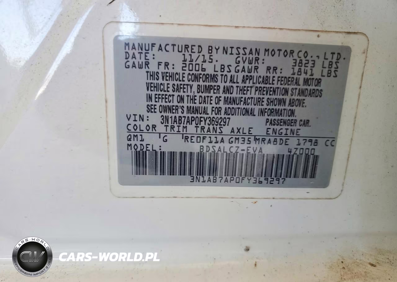 2015 Nissan Sentra S VIN:3N1AB7AP0FY369297 - 12