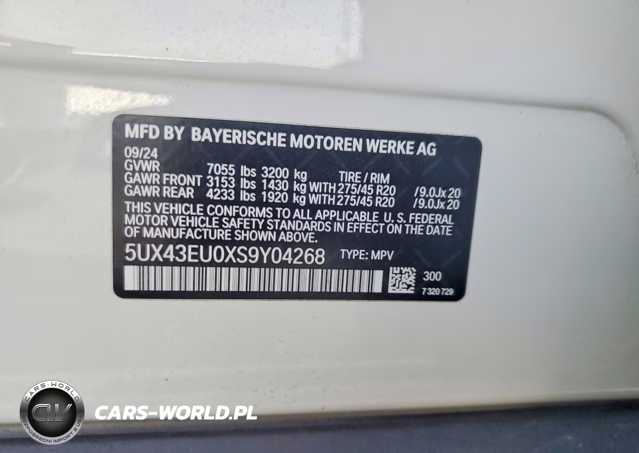 2025 BMW X5 xDrive50E VIN:5UX43EU0XS9Y04268 - 13