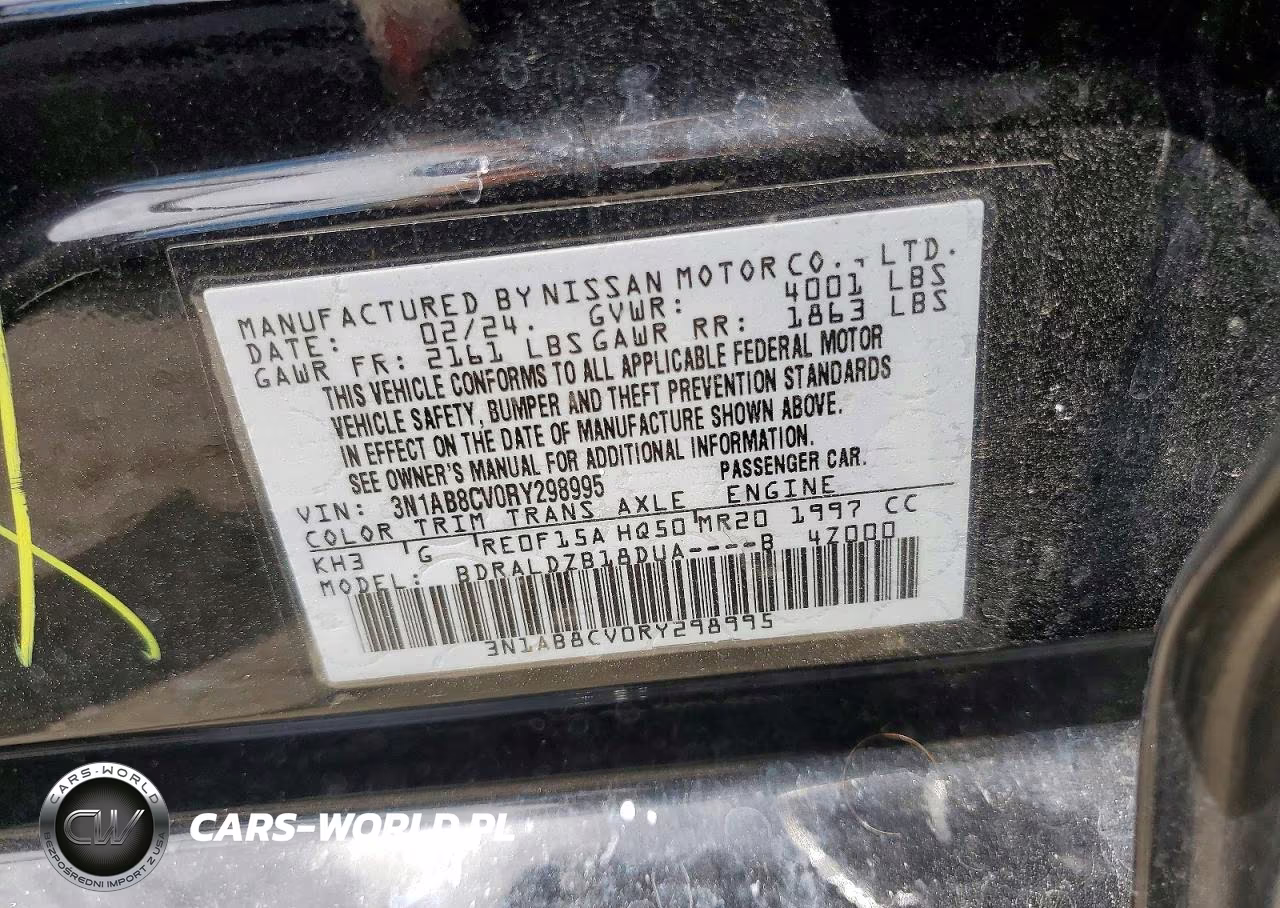 2024 Nissan Sentra Sv VIN:3N1AB8CV0RY298995 - 12