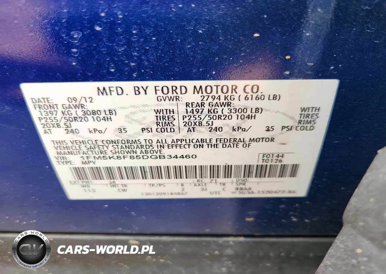 2013 Ford Explorer Limited VIN:1FM5K8F85DGB34460 - 13