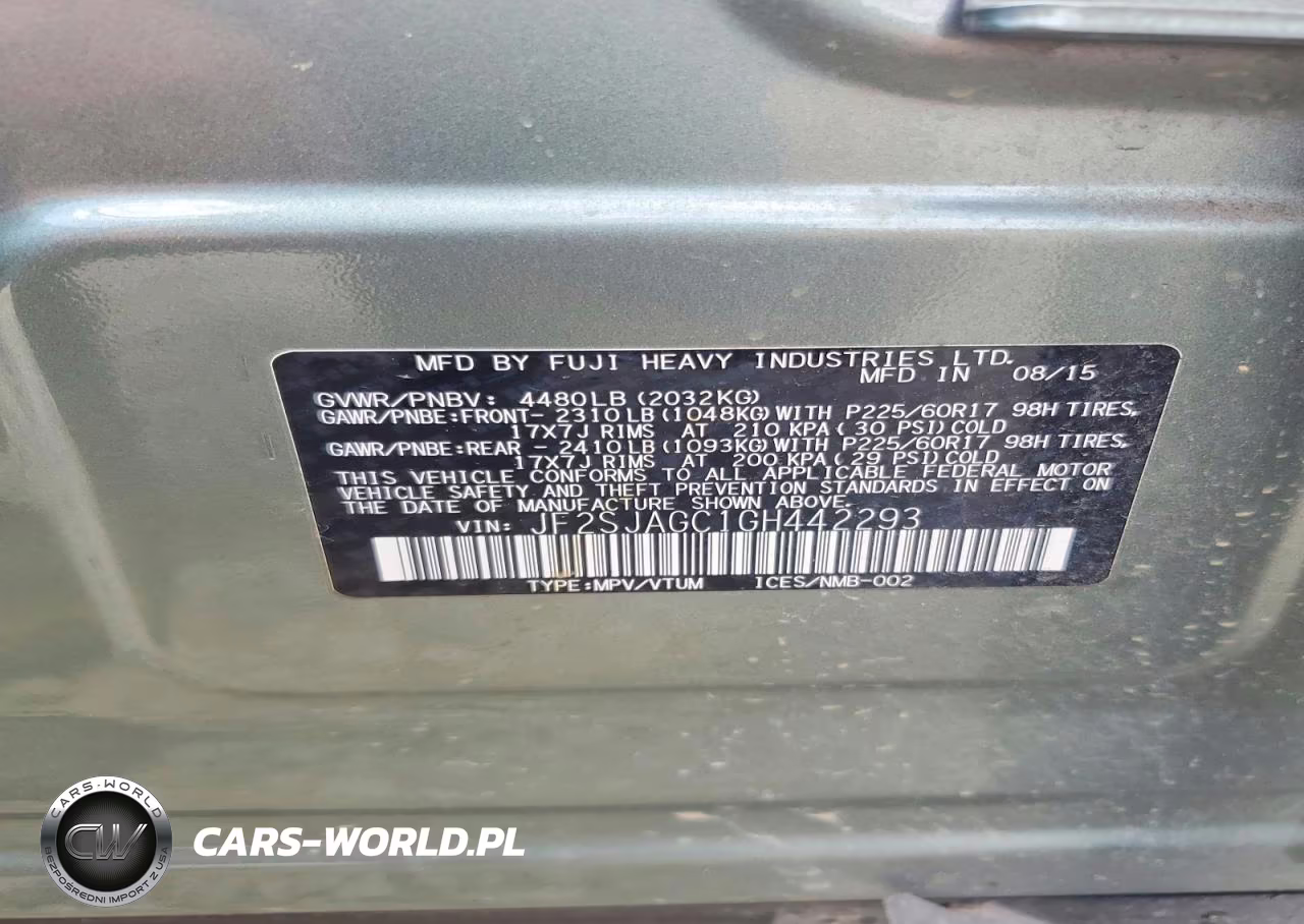 2016 Subaru Forester 2.5I Premium VIN:JF2SJAGC1GH442293 - 13