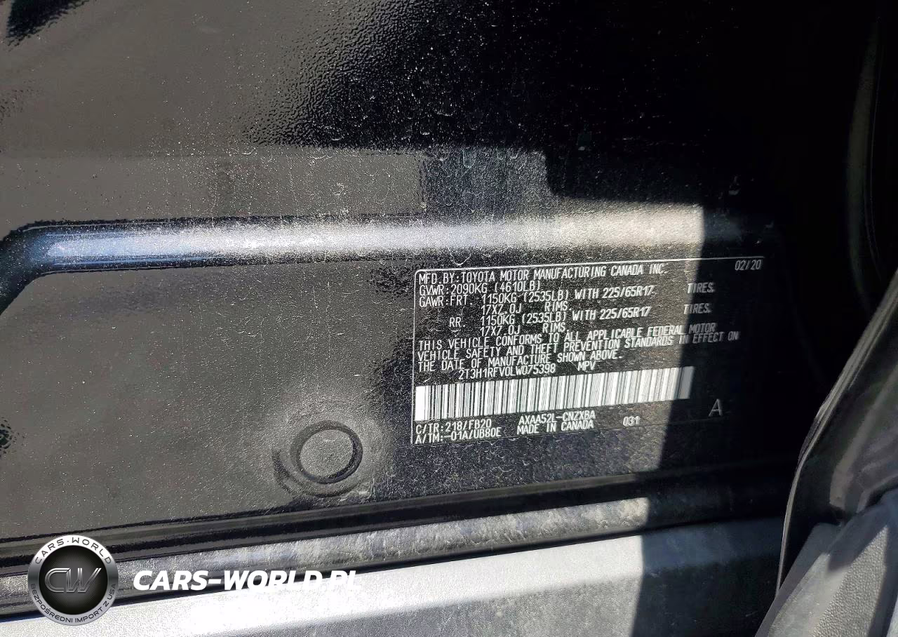 2020 Toyota Rav4 Le VIN:2T3H1RFV0LW075398 - 13