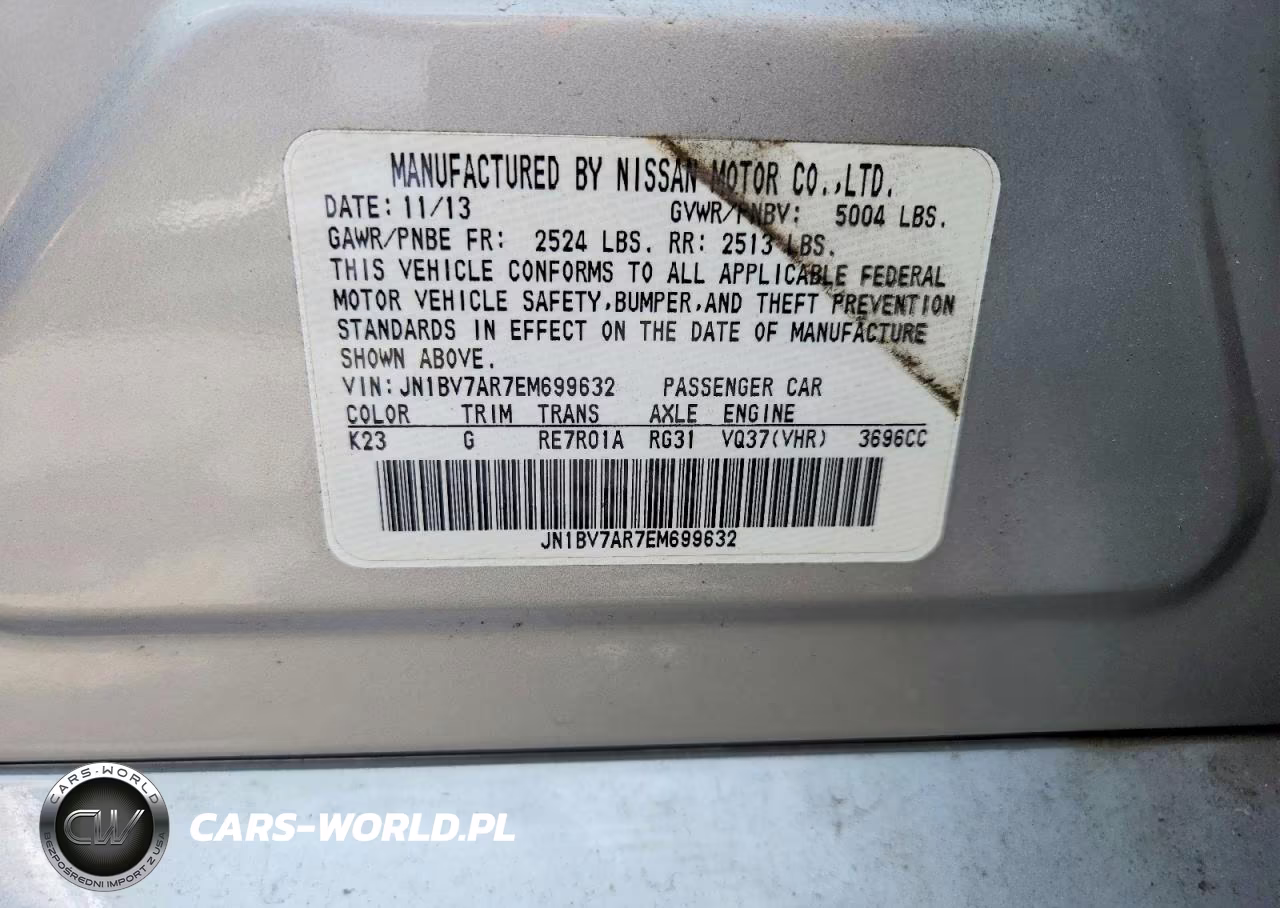 2014 Infiniti Q50 Premium VIN:JN1BV7AR7EM699632 - 12