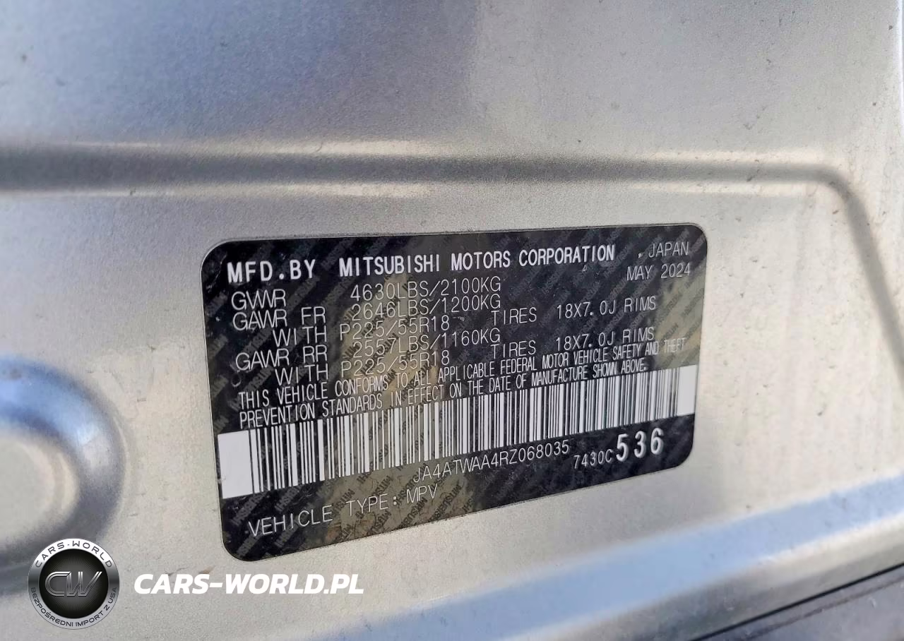 2024 Mitsubishi Eclipse Cross Se VIN:JA4ATWAA4RZ068035 - 14