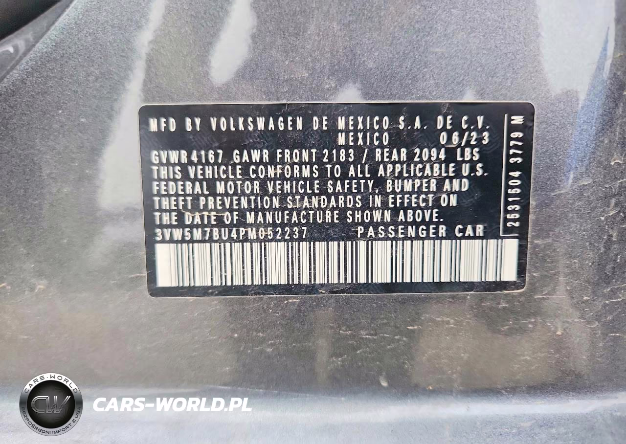 2023 Volkswagen Jetta S VIN:3VW5M7BU4PM052237 - 12