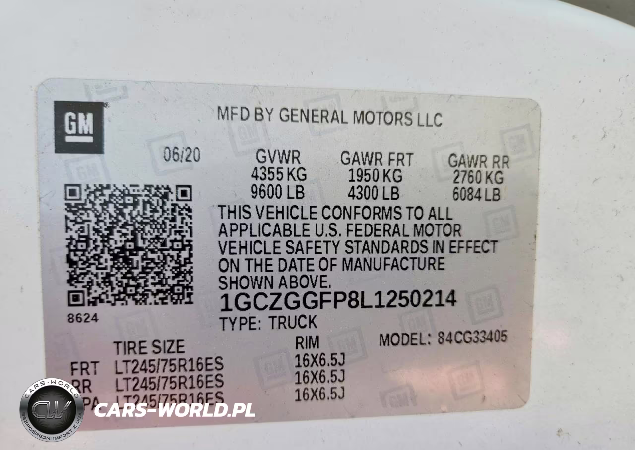 2020 Chevrolet Express G3500 VIN:1GCZGGFP8L1250214 - 13