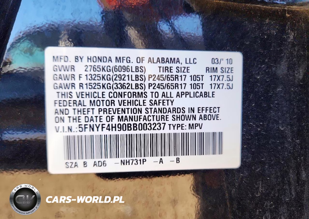 2011 Honda Pilot Touring VIN:5FNYF4H90BB003237 - 12