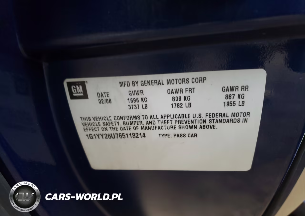 2006 Chev Corvette VIN:1G1YY26U765118214 - 10