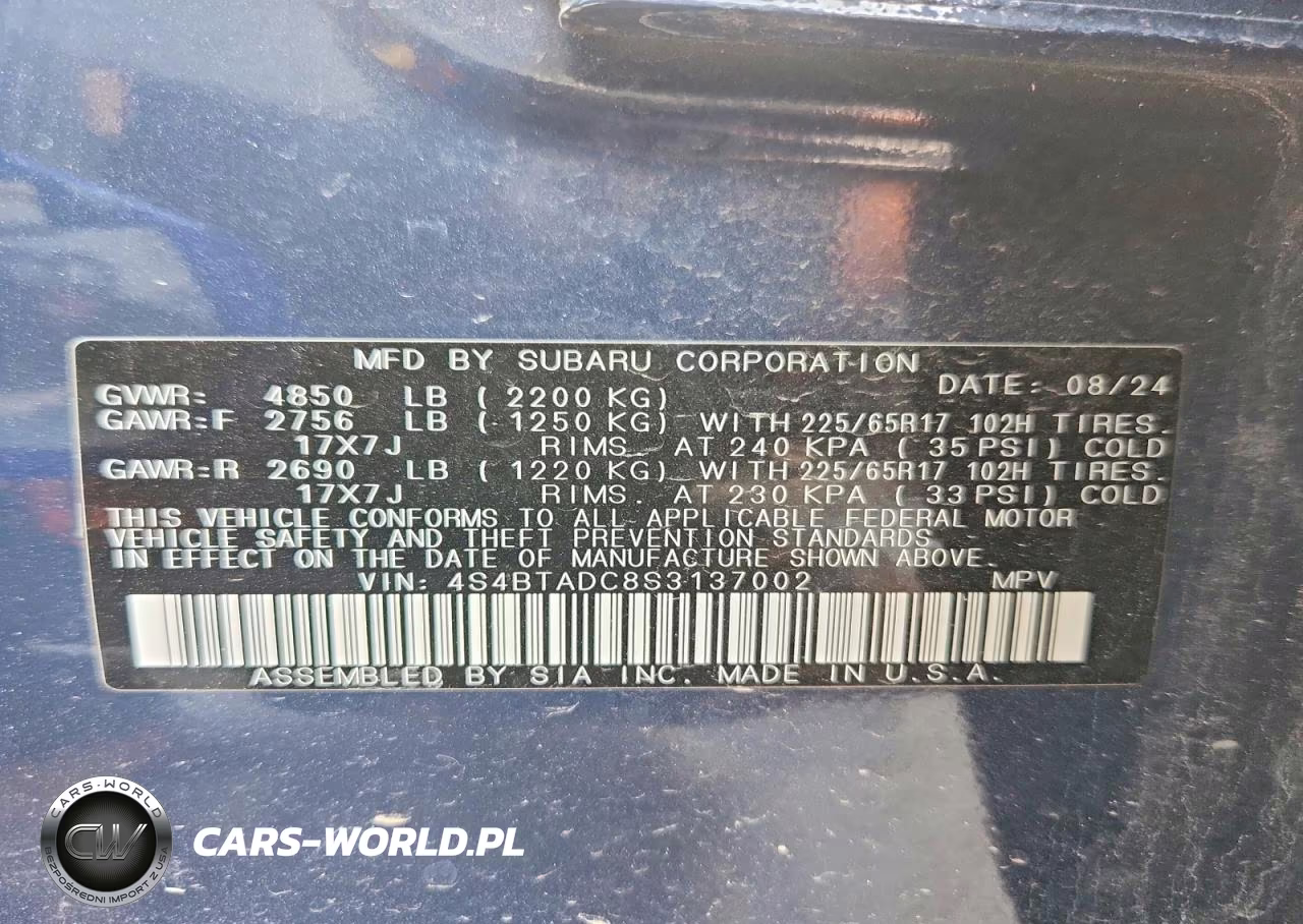 2025 Subaru Outback Premium VIN:4S4BTADC8S3137002 - 13