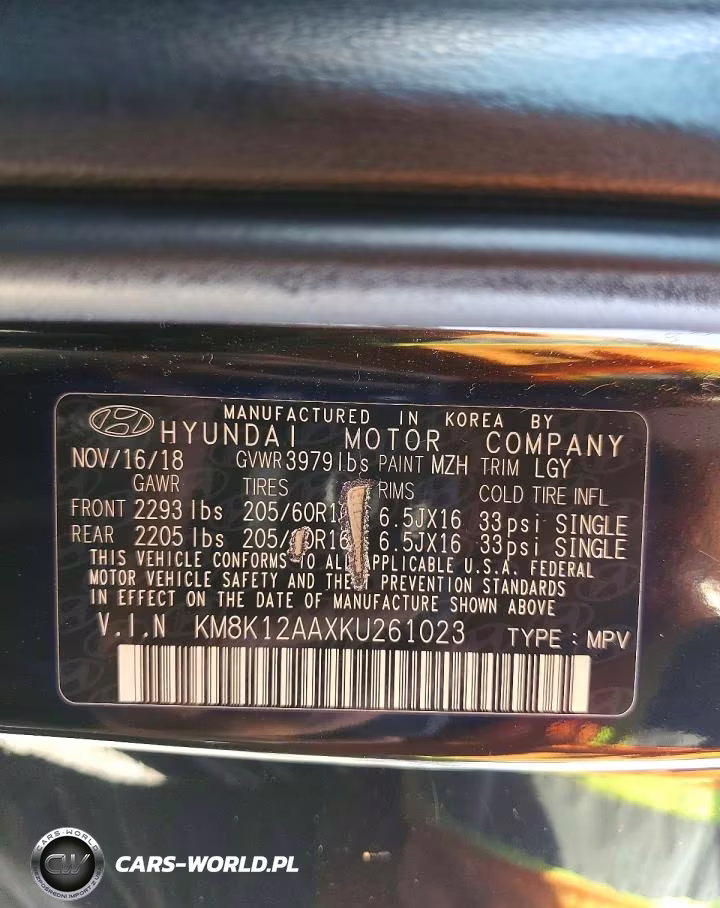 2019 Hyundai Kona Se VIN:KM8K12AAXKU261023 - 13
