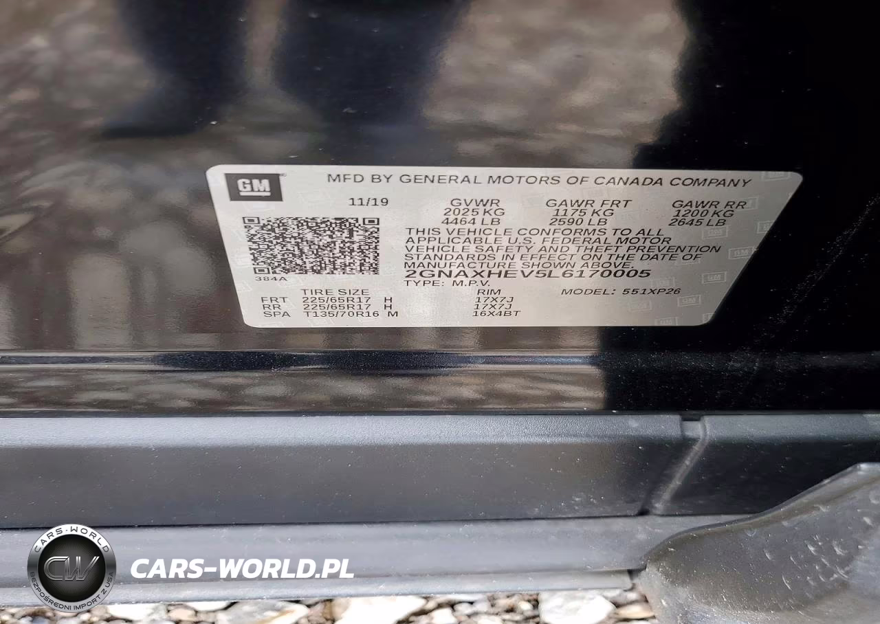 2020 Chevrolet Equinox Ls VIN:2GNAXHEV5L6170005 - 12