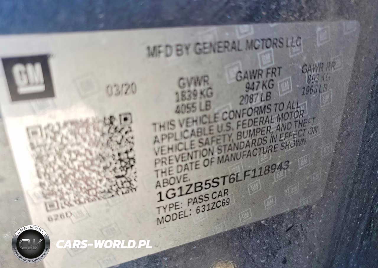 2020 Chevrolet Malibu Ls VIN:1G1ZB5ST6LF118943 - 12