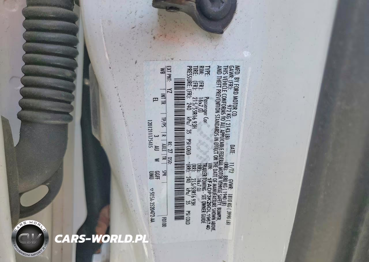 2013 Ford Focus Se VIN:1FADP3K29DL196740 - 12