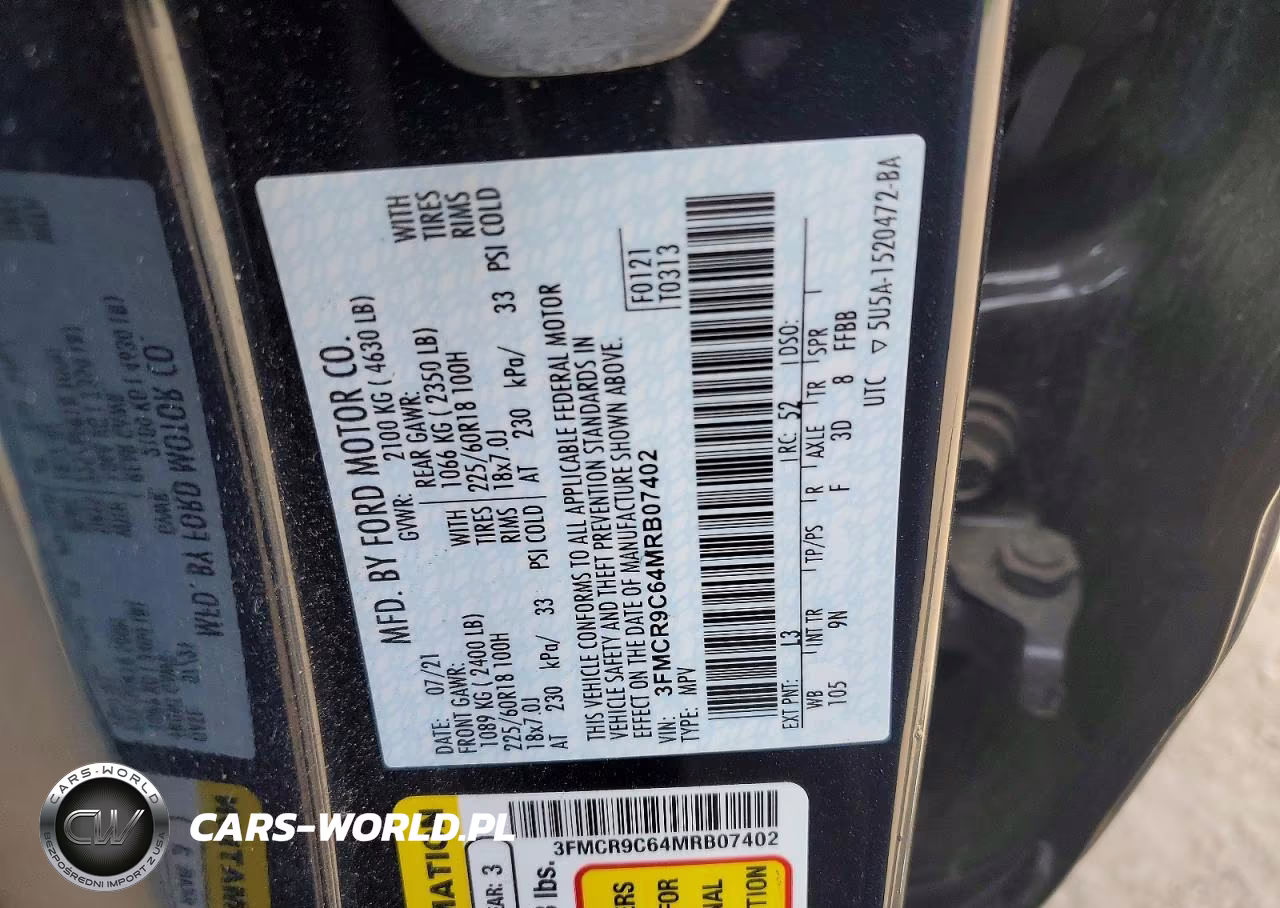2021 Ford Bronco Sport Outer Banks VIN:3FMCR9C64MRB07402 - 13