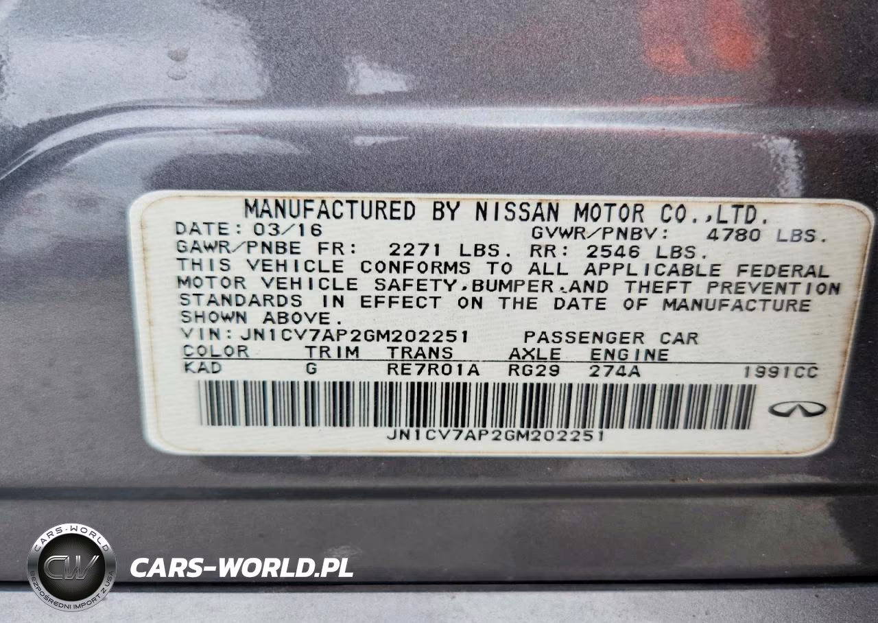 2016 Infiniti Q50 2.0T Premium VIN:JN1CV7AP2GM202251 - 12