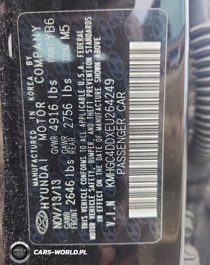 2014 Hyundai Genesis 3.8L VIN:KMHGC4DDXEU264249 - 12