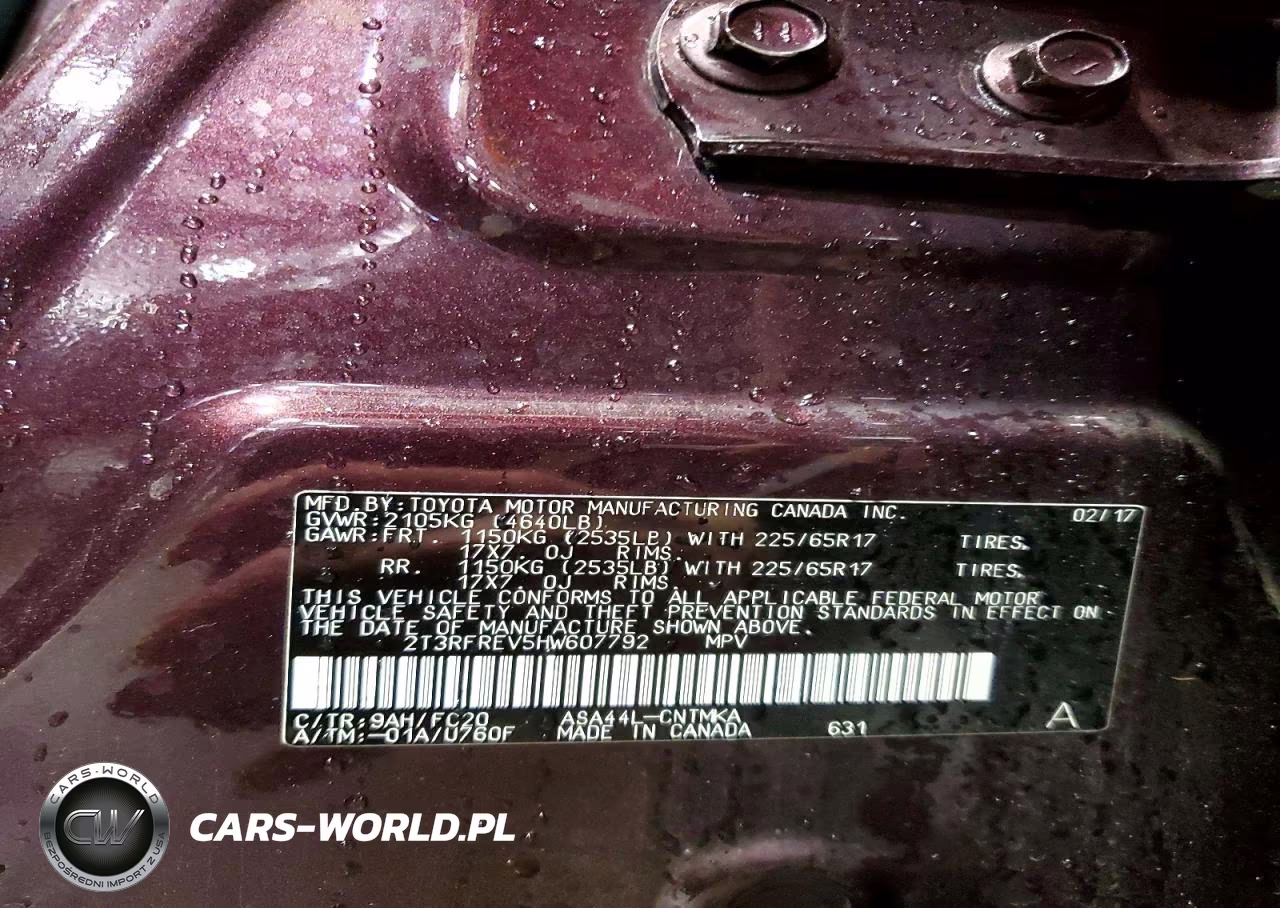 2017 Toyota Rav4 Xle VIN:2T3RFREV5HW607792 - 14