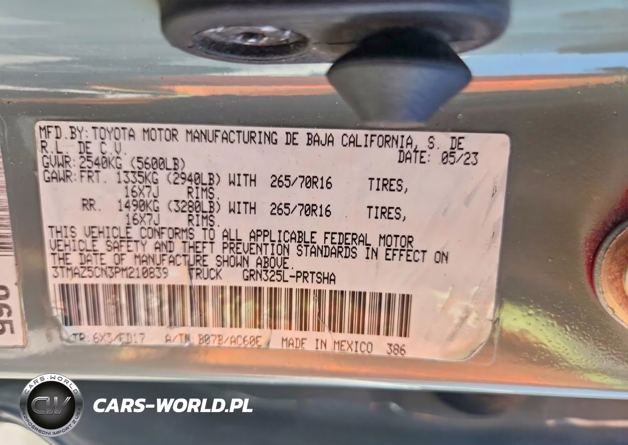 2023 TOYOTA TACOMA DOU DOUBLE CAB VIN:3TMAZ5CN3PM210839 - 12