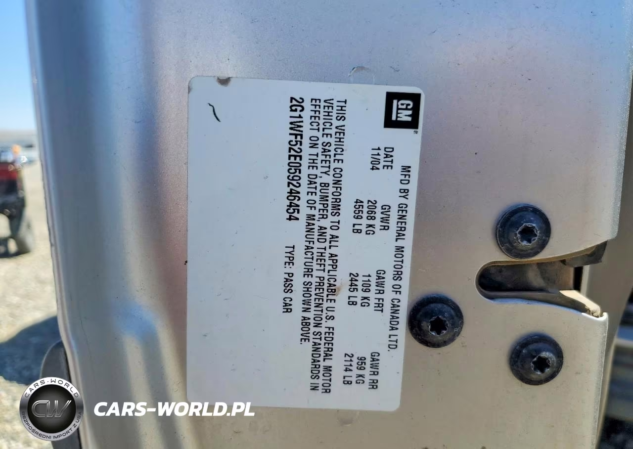 2005 Chevrolet Impala VIN:2G1WF52E059246454 - 12