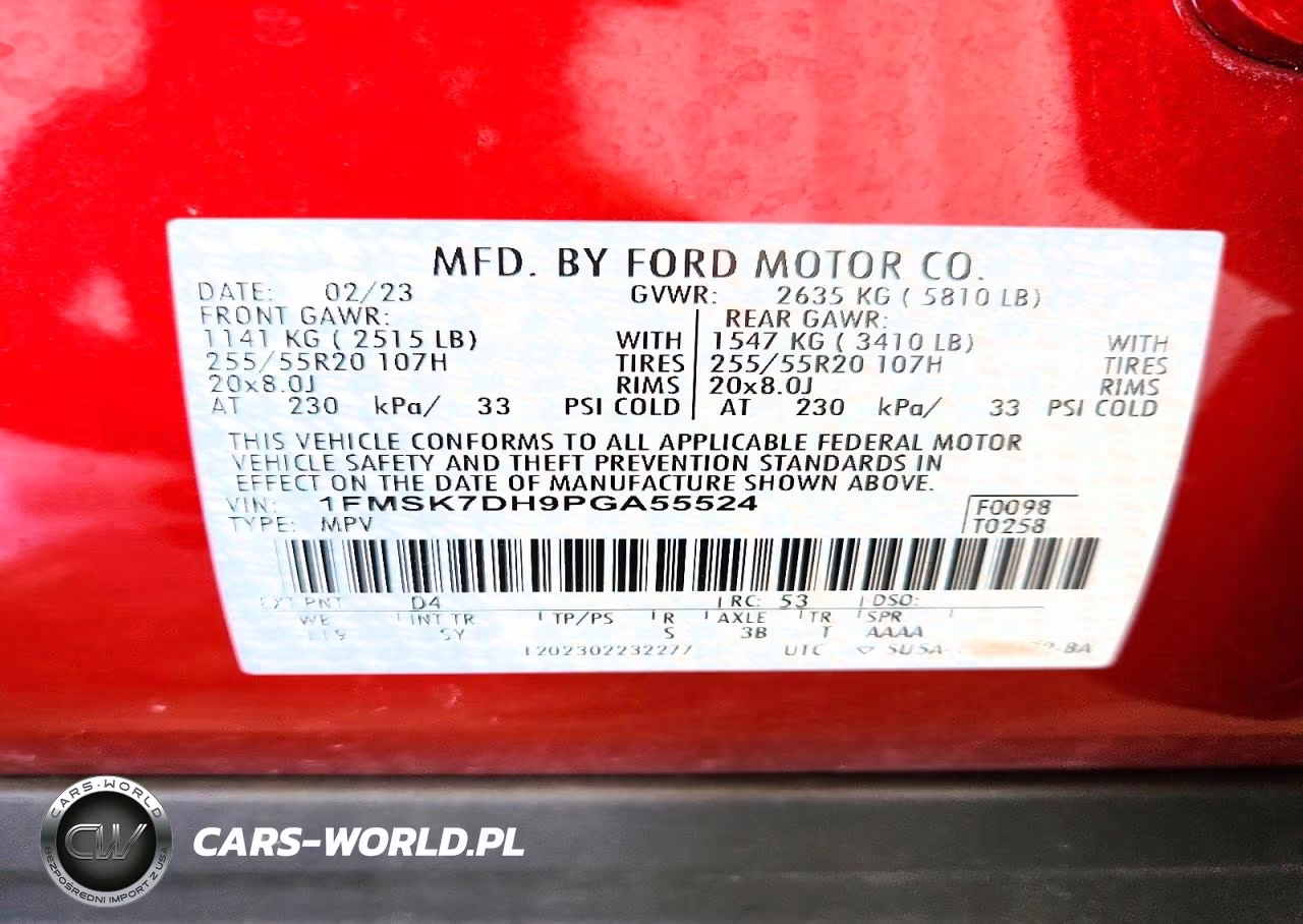 2023 Ford Explorer Xlt VIN:1FMSK7DH9PGA55524 - 13