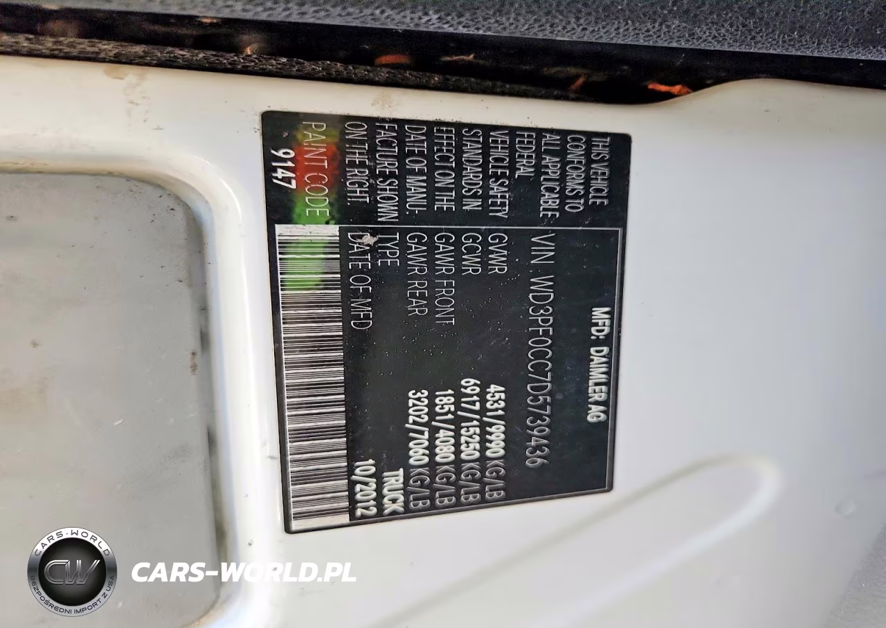 2013 Mercedes-Benz Sprinter 3500 VIN:WD3PF0CC7D5739436 - 13