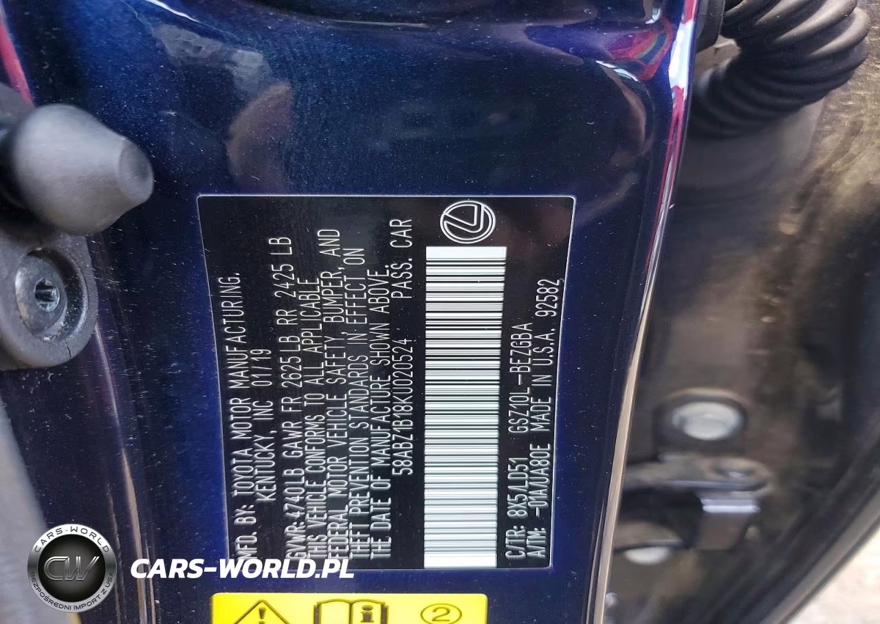 2019 Lexus Es 350 VIN:58ABZ1B18KU020524 - 12