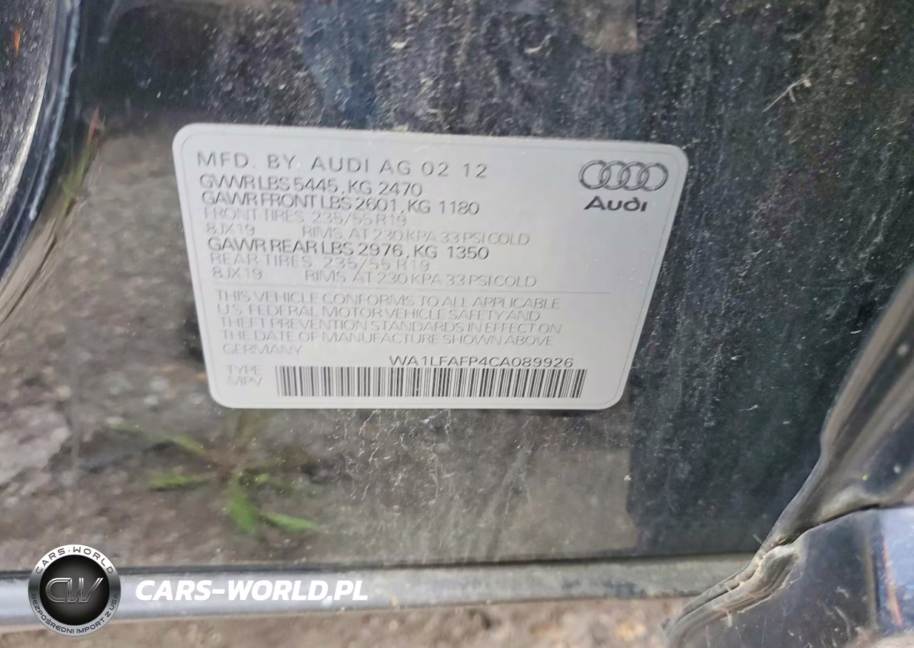 2012 Audi Q5 Premium Plus VIN:WA1LFAFP4CA089926 - 13