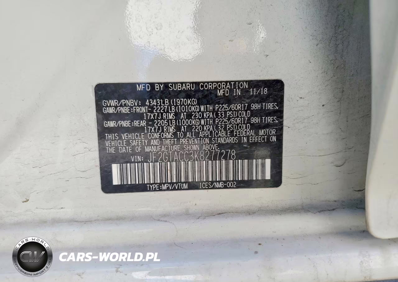 2019 Subaru Crosstrek Premium VIN:JF2GTACC3K8277278 - 12