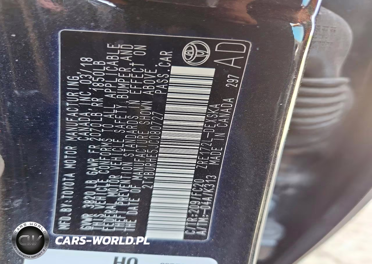 2018 Toyota Corolla Se VIN:2T1BURHE5JC080727 - 12