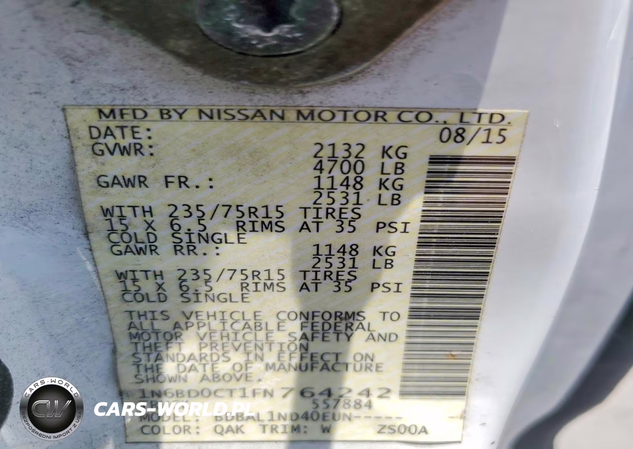 2015 Nissan Frontier S VIN:1N6BD0CT1FN764242 - 12