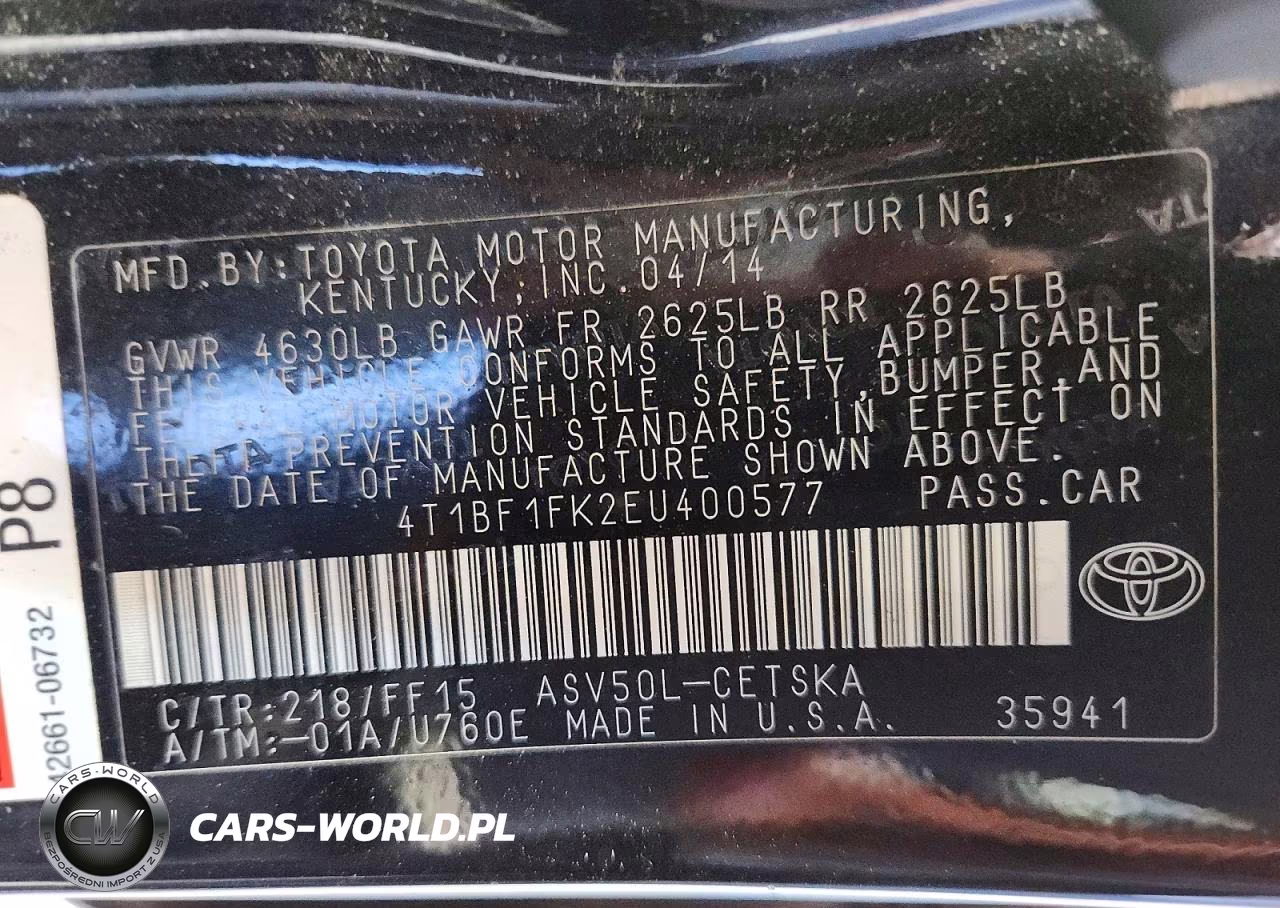 2014 Toyota Camry Se Sport VIN:4T1BF1FK2EU400577 - 12