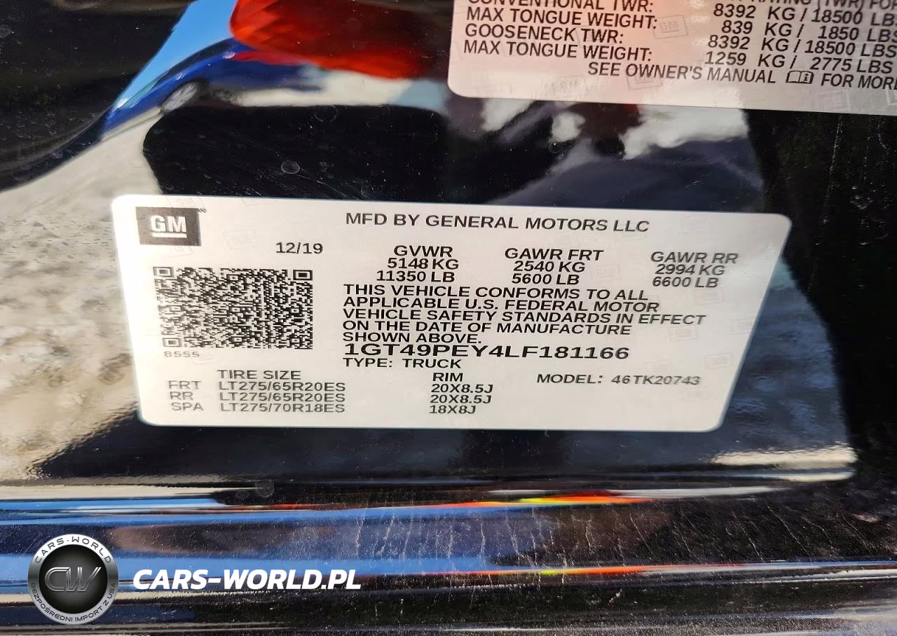 2020 GMC Sierra K2500 At4 VIN:1GT49PEY4LF181166 - 13
