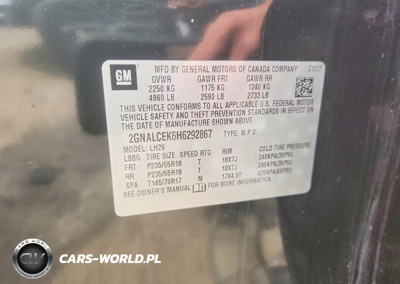 2017 Chevrolet Equinox Lt VIN:2GNALCEK6H6292867 - 12