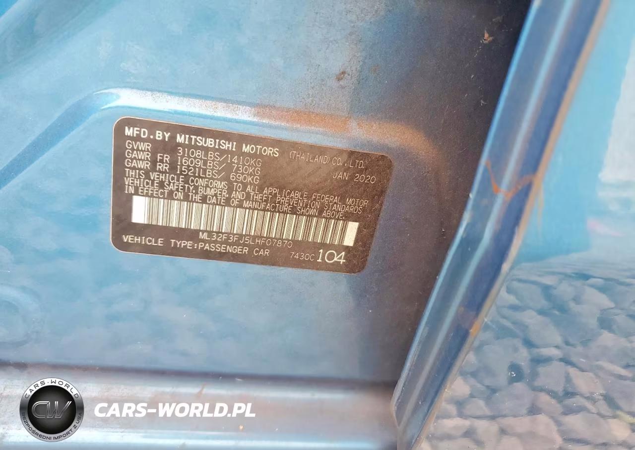 2020 Mitsubishi Mirage G4 Es VIN:ML32F3FJ5LHF07870 - 12