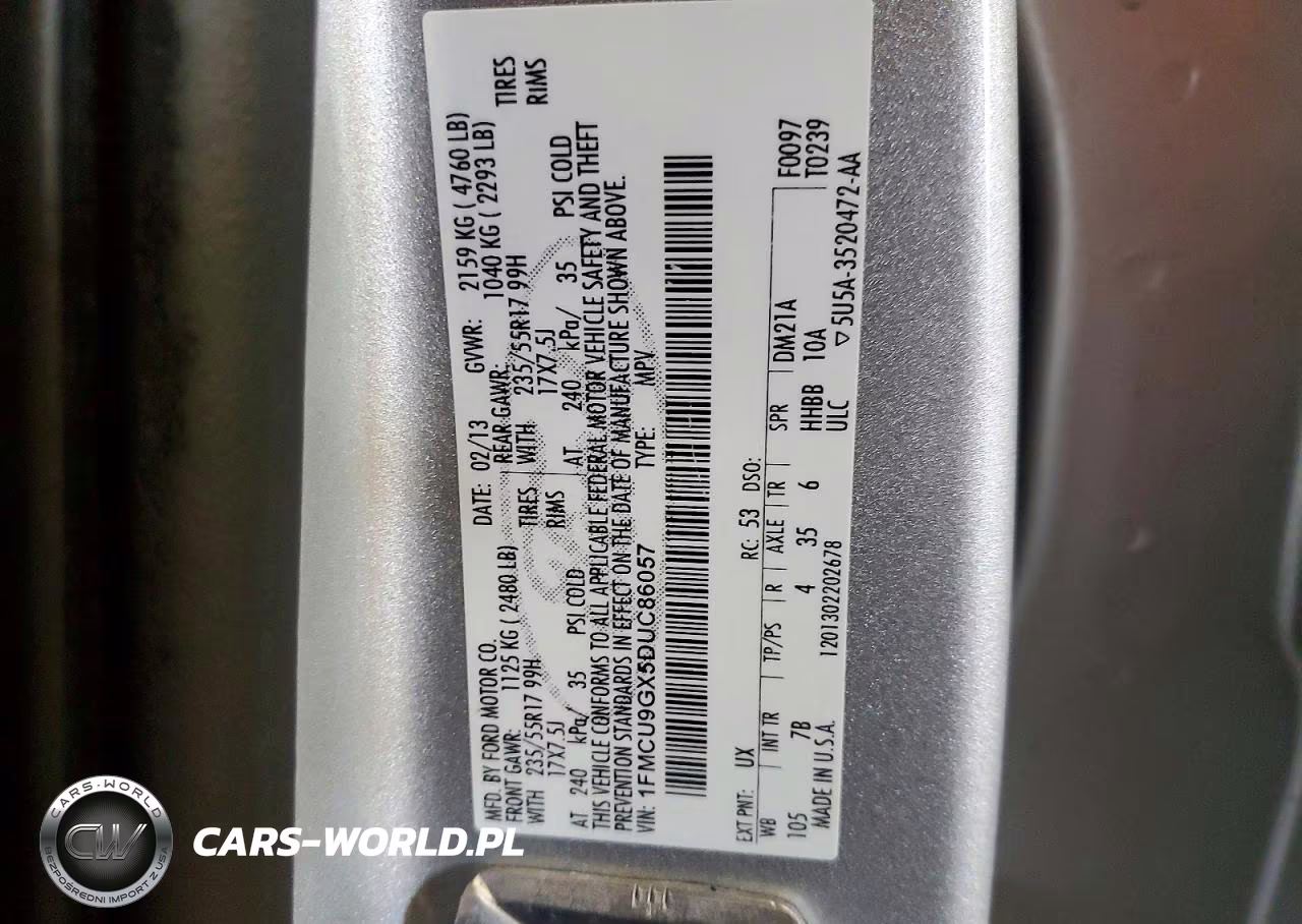 2013 Ford Escape Se VIN:1FMCU9GX5DUC86057 - 13