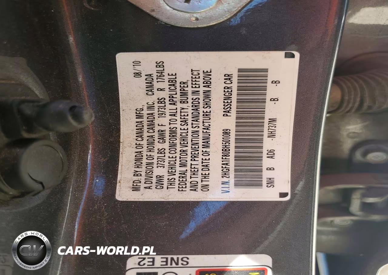 2011 Honda Civic Ex VIN:2HGFA1F80BH501089 - 12
