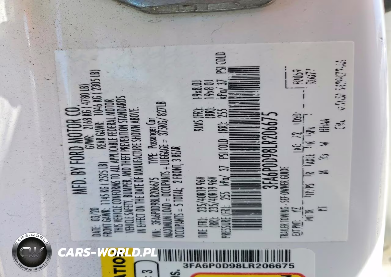 2020 Ford Fusion Titanium VIN:3FA6P0D98LR206675 - 12