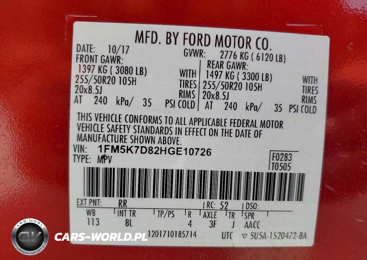 2017 Ford Explorer Xlt VIN:1FM5K7D82HGE10726 - 13