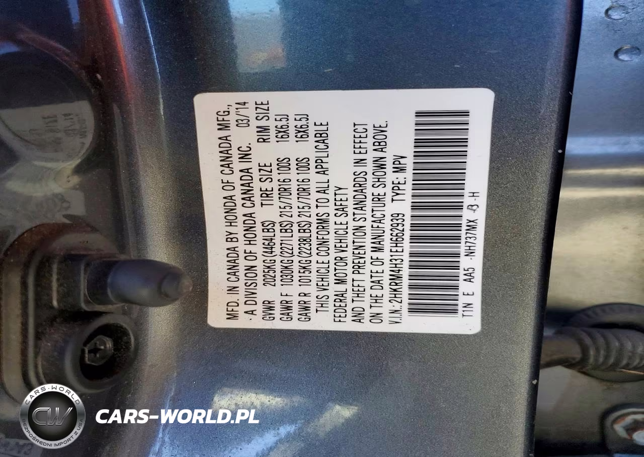 2014 Honda Cr-V Lx VIN:2HKRM4H31EH662939 - 13
