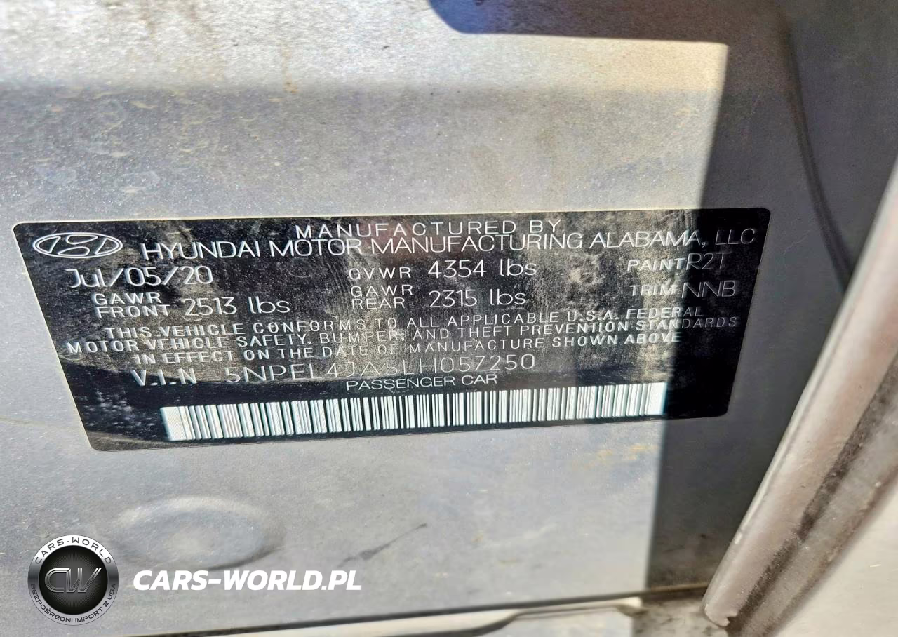 2020 Hyundai Sonata Sel VIN:5NPEL4JA5LH057250 - 13