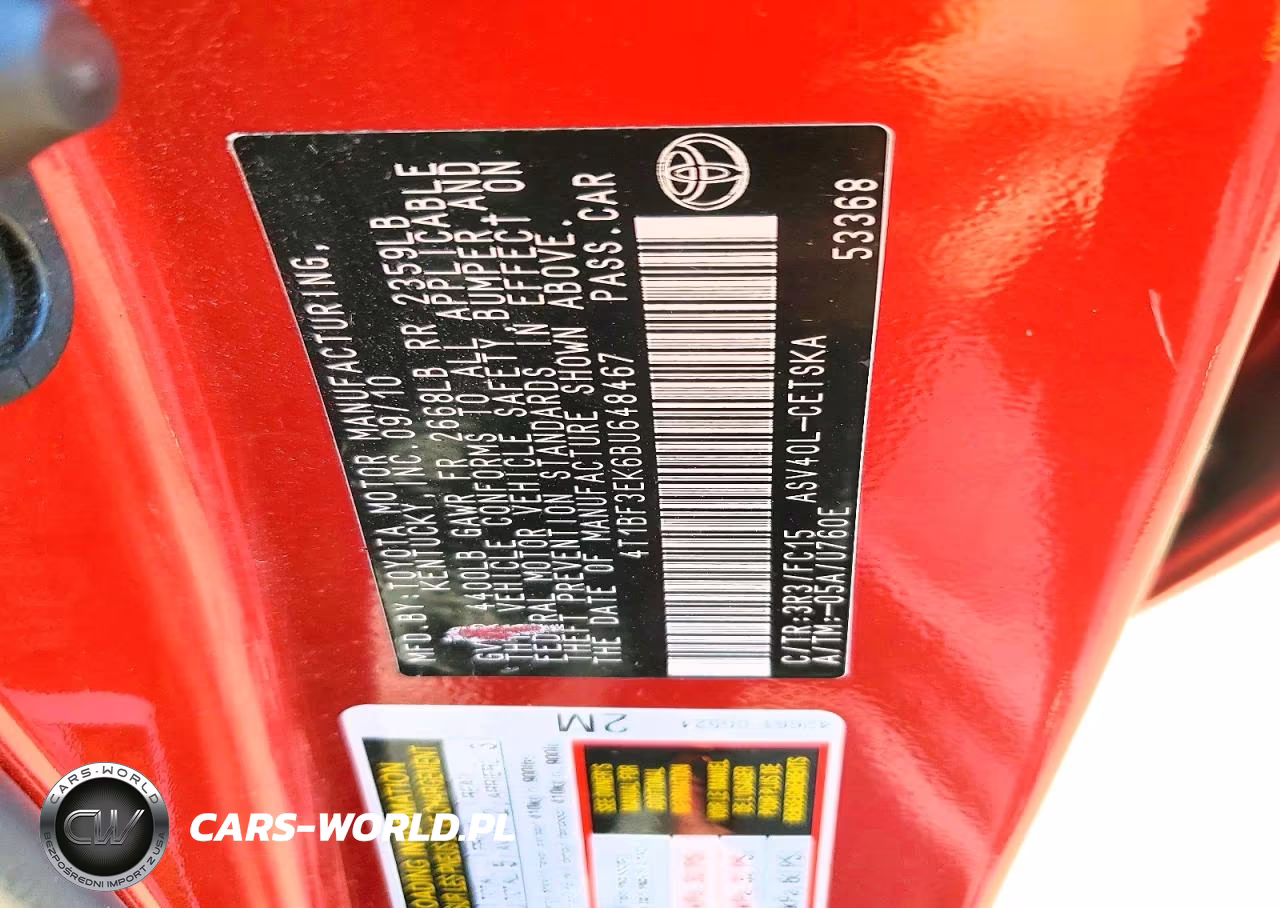 2011 Toyota Camry Se VIN:4T1BF3EK6BU648467 - 12